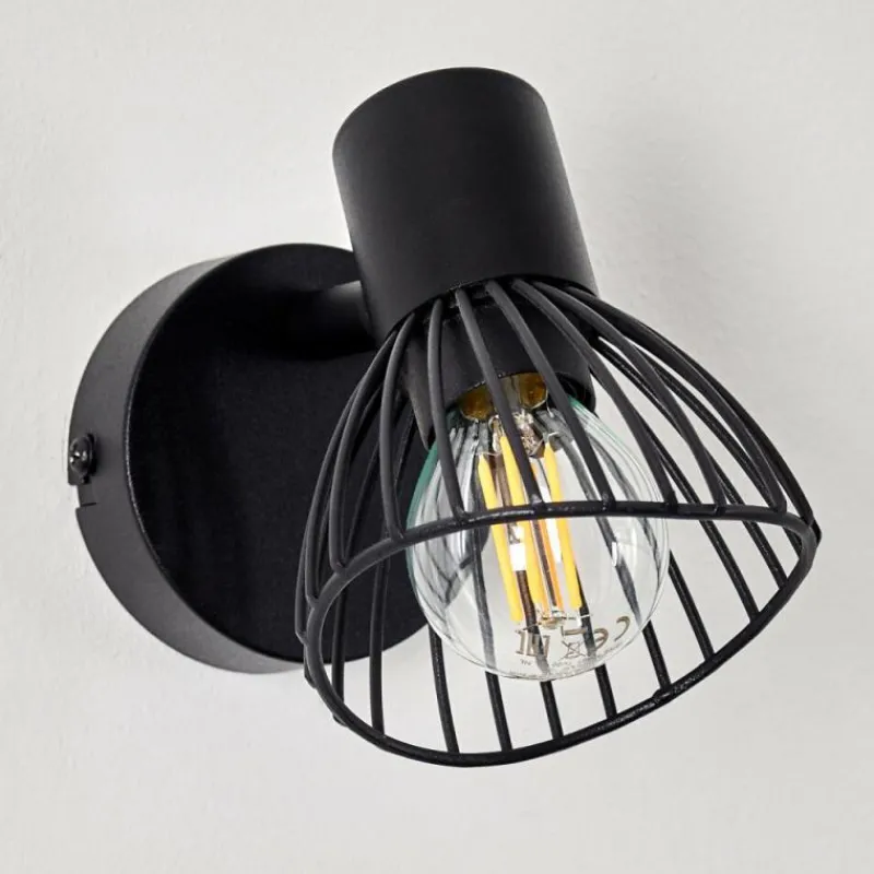 hofstein Applique murale Holbol Noir, 1 lumière