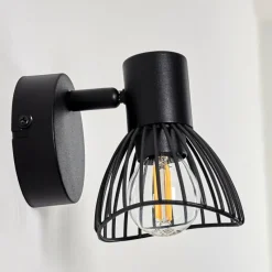 hofstein Applique murale Holbol Noir, 1 lumière