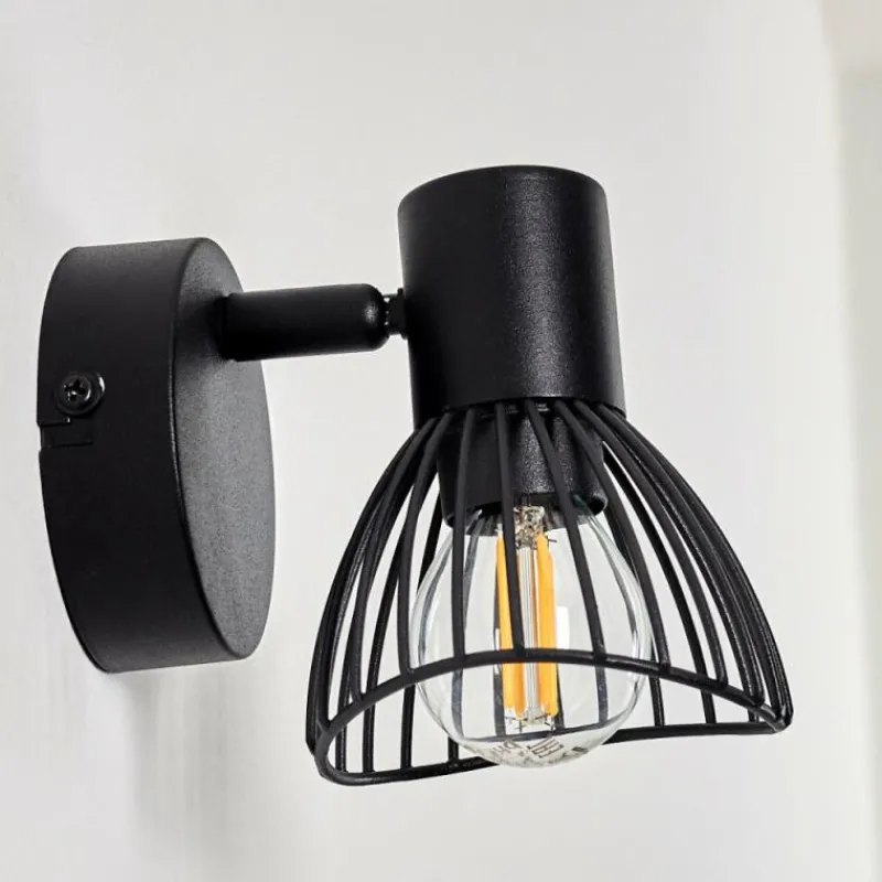 hofstein Applique murale Holbol Noir, 1 lumière