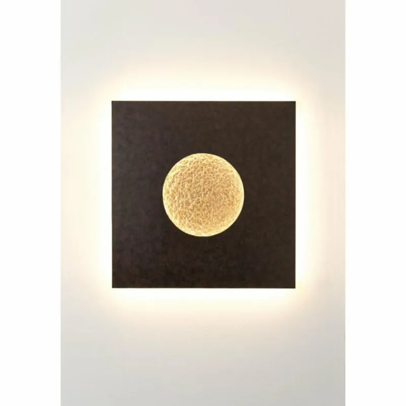 Lampes Dorées-Luminaires Holländer Applique murale Holländer LUNA LED Brun, Or, Noir, 1 lumière