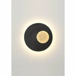Lampes Dorées-Luminaires Holländer Applique murale Holländer LUNA LED Brun, Or, Noir, 1 lumière