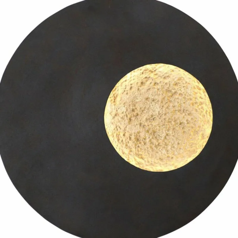 Lampes Dorées-Luminaires Holländer Applique murale Holländer LUNA LED Brun, Or, Noir, 1 lumière