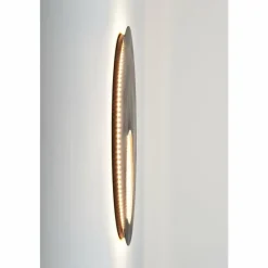 Luminaires Holländer Applique murale Holländer LUNA RUND GROSS LED Brun, Noir, Argenté, 1 lumière* Appliques