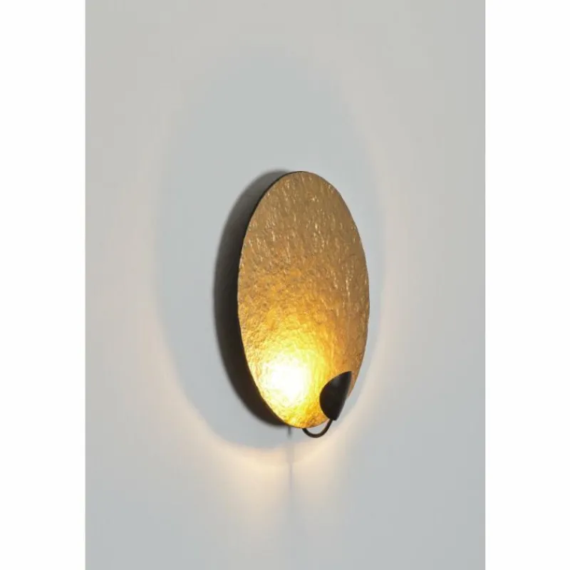 Lampes Dorées-Luminaires Holländer Applique murale Holländer TRAVERSA Brun, Or, Noir, 1 lumière