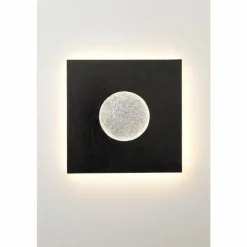 Luminaires Holländer Applique murale Holländer LUNA QUADRAT GROSS LED Brun, Noir, Argenté, 1 lumière* Éclairage Led