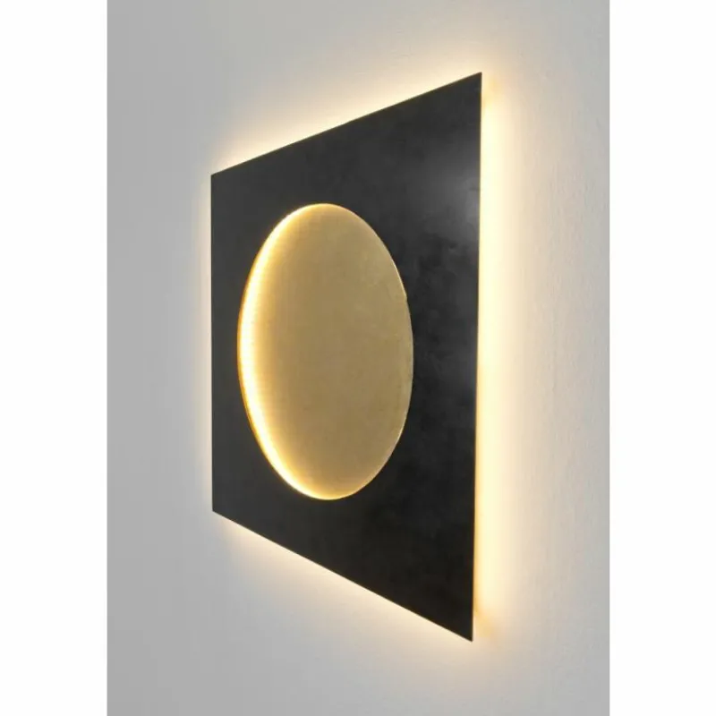 Lampes Dorées-Luminaires Holländer Applique murale Holländer BERSAGLIO LED Brun, Or, Noir, 1 lumière