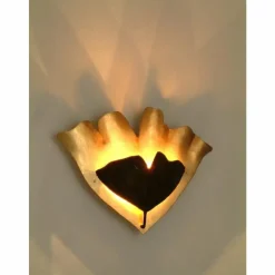 Lampes Dorées-Luminaires Holländer Applique murale Holländer GINKGO Brun, Or, 2 lumières