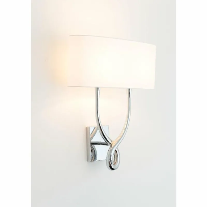 Lampes En Tissu-Luminaires Holländer Applique murale Holländer MONOLOGO Argenté, 2 lumières