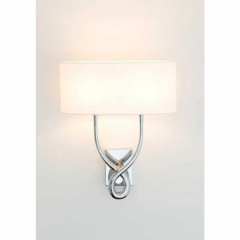 Lampes En Tissu-Luminaires Holländer Applique murale Holländer MONOLOGO Argenté, 2 lumières