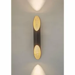 Lampes Dorées-Luminaires Holländer Applique murale Holländer ORGANO Anthracite, Or, 2 lumières