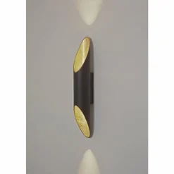 Lampes Dorées-Luminaires Holländer Applique murale Holländer ORGANO Anthracite, Or, 2 lumières