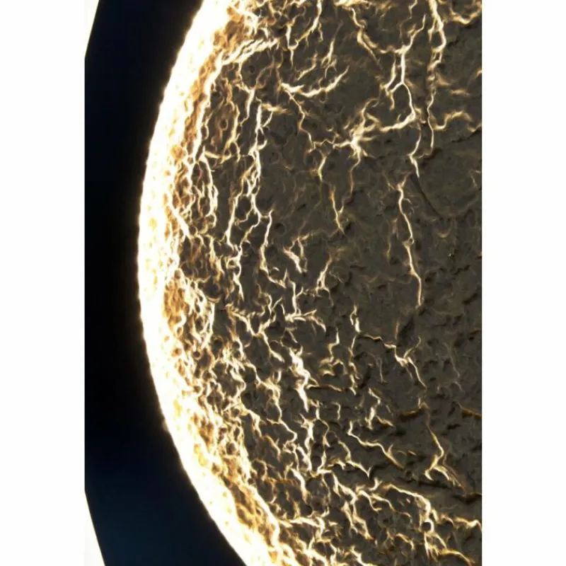 Lampes Dorées-Luminaires Holländer Applique murale Holländer LUNA EXTRA GROSS LED Brun, Or, Noir, 1 lumière