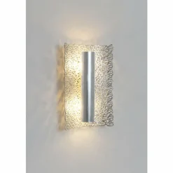 Luminaires Rustiques-Luminaires Holländer Applique murale Holländer UTOPISTICO Argenté, 2 lumières