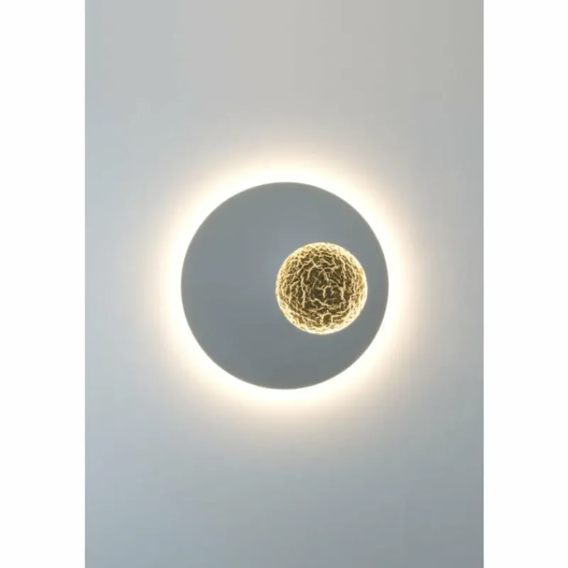 Lampes Dorées-Luminaires Holländer Applique murale Holländer LUNA LED Or, Gris, 2 lumières
