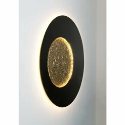 Lampes Dorées-Luminaires Holländer Applique murale Holländer LUNA LED Brun, Or, Noir, 2 lumières