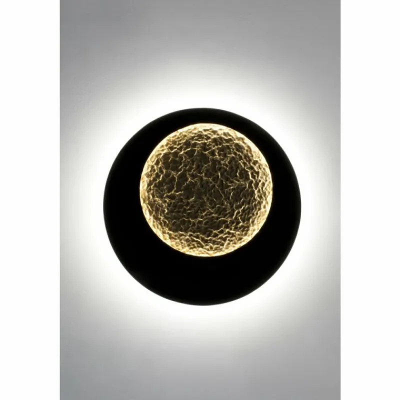 Lampes Dorées-Luminaires Holländer Applique murale Holländer PLENILUNIO LED Brun, Or, Noir, 2 lumières