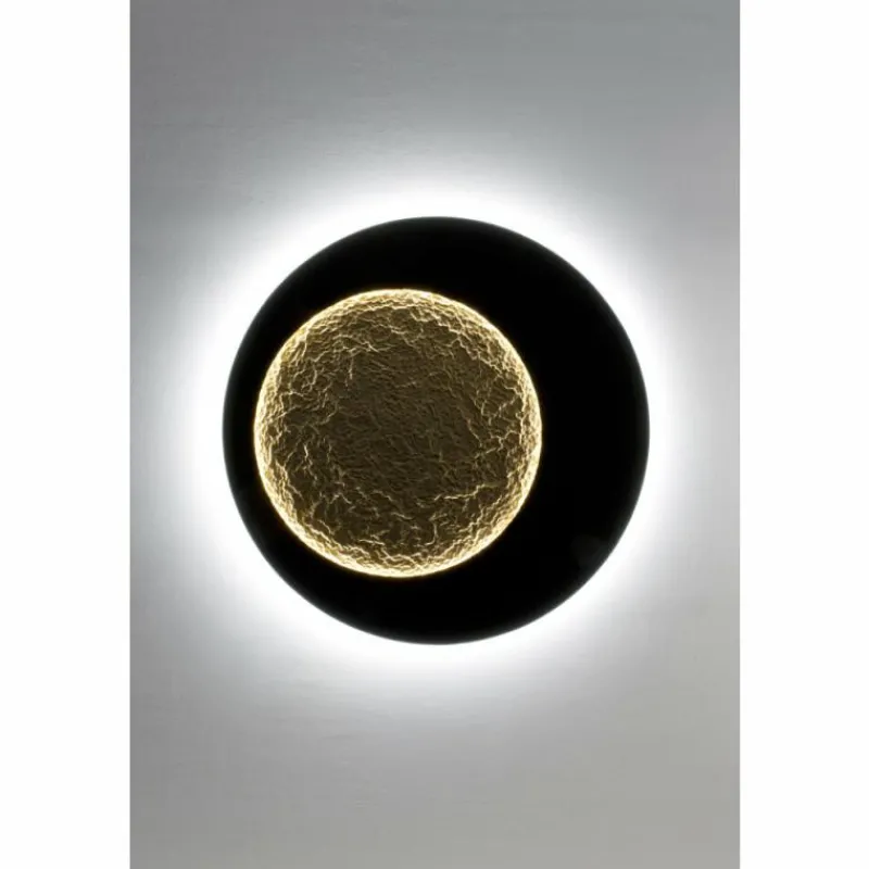 Lampes Dorées-Luminaires Holländer Applique murale Holländer PLENILUNIO LED Brun, Or, Noir, 2 lumières