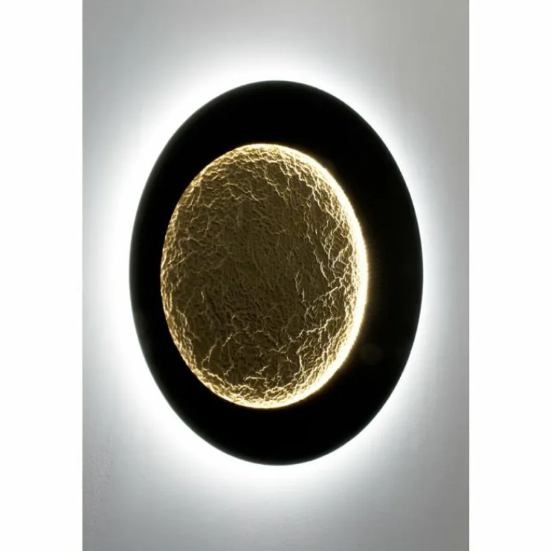 Lampes Dorées-Luminaires Holländer Applique murale Holländer PLENILUNIO LED Brun, Or, Noir, 2 lumières