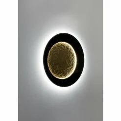 Lampes Dorées-Luminaires Holländer Applique murale Holländer PLENILUNIO LED Brun, Or, Noir, 2 lumières