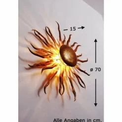 Lampes Dorées-Luminaires Holländer Applique murale Holländer Sonne Or, Laiton, 2 lumières