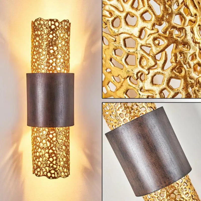 Lampes Dorées-hofstein Applique murale Holländer PALAZZO Or, Laiton, 2 lumières