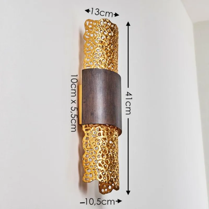 Lampes Dorées-hofstein Applique murale Holländer PALAZZO Or, Laiton, 2 lumières