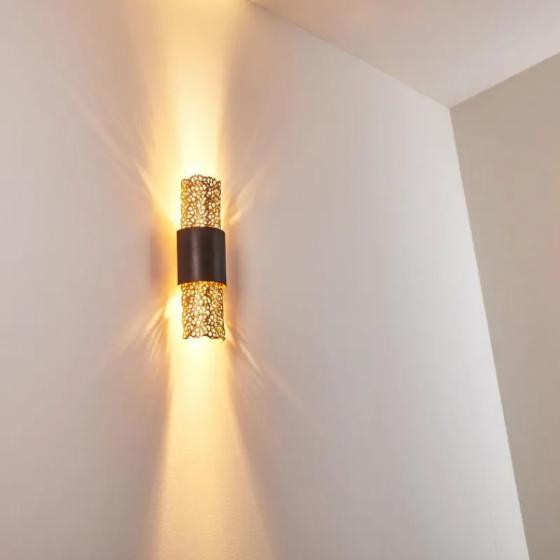 Lampes Dorées-hofstein Applique murale Holländer PALAZZO Or, Laiton, 2 lumières