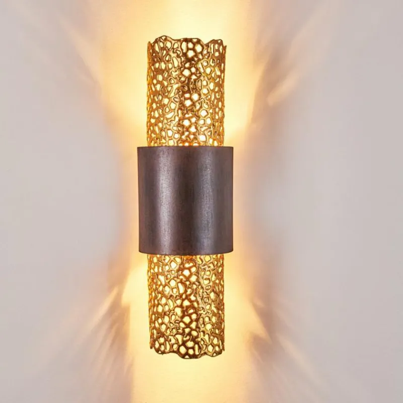 Lampes Dorées-hofstein Applique murale Holländer PALAZZO Or, Laiton, 2 lumières