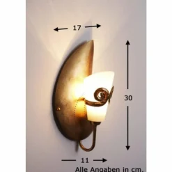 Luminaires Holländer Applique murale Holländer DOPPIONE Or, Laiton, 1 lumière