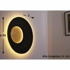 Lampes Dorées-Luminaires Holländer Applique murale Holländer LUNA LED Brun doré, 1 lumière