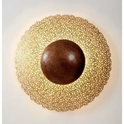 Lampes Dorées-Luminaires Holländer Applique murale Holländer UTOPISTICO CIRCA Brun, Or, 2 lumières