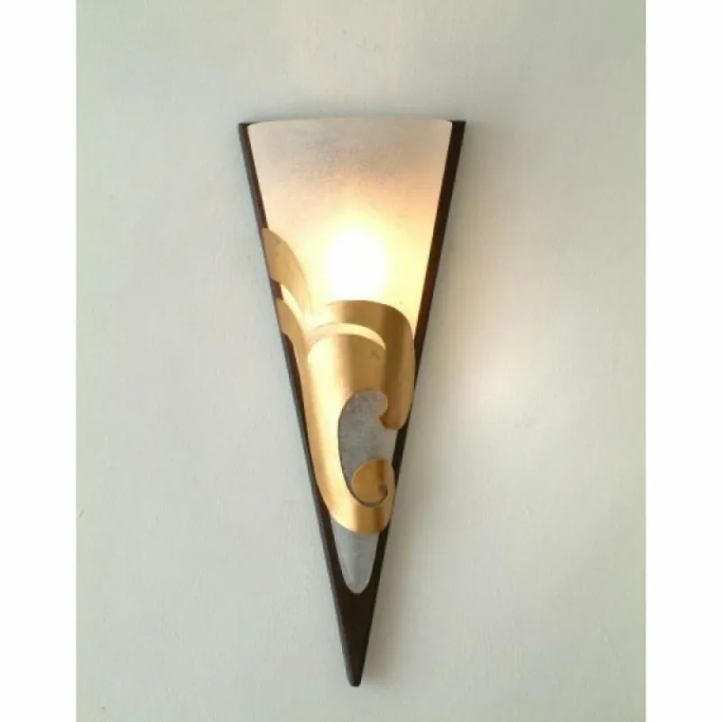 Luminaires Holländer Applique murale Holländer ONDULATA Brun doré, 1 lumière