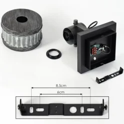 Lampes Vintages & Rétros-hofstein Applique murale Holsa Noir, 1 lumière