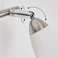 hofstein Applique murale Holualoa LED Nickel mat, 2 lumières