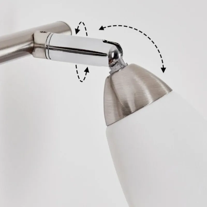 hofstein Applique murale Holualoa LED Nickel mat, 2 lumières