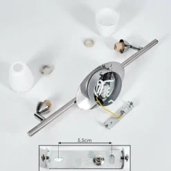 hofstein Applique murale Holualoa LED Nickel mat, 2 lumières