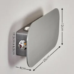 hofstein Applique murale Homad LED Aluminium, 1 lumière