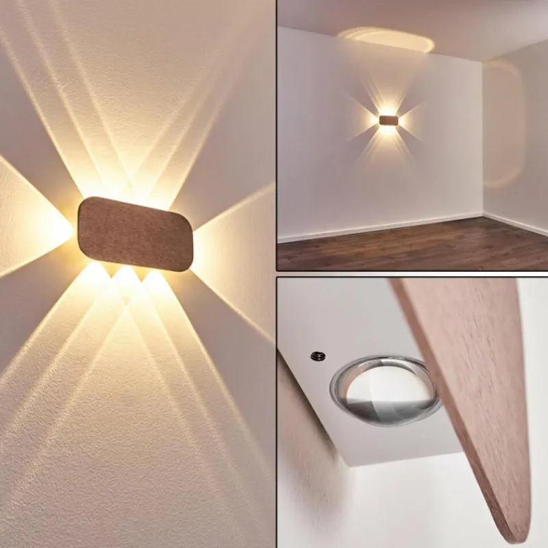 Lampes Dorées-hofstein Applique murale Homad LED Or rose, Blanc, 1 lumière