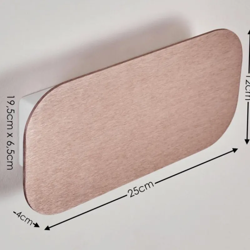 Lampes Dorées-hofstein Applique murale Homad LED Or rose, Blanc, 1 lumière