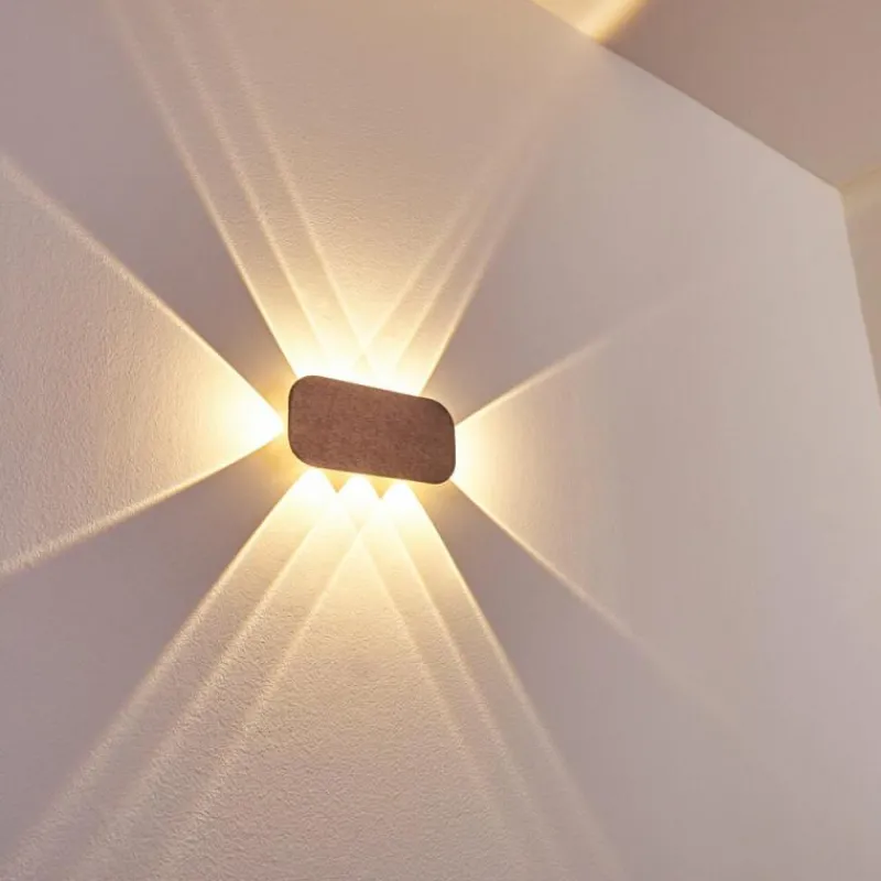 Lampes Dorées-hofstein Applique murale Homad LED Or rose, Blanc, 1 lumière