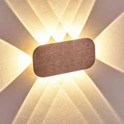 Lampes Dorées-hofstein Applique murale Homad LED Or rose, Blanc, 1 lumière