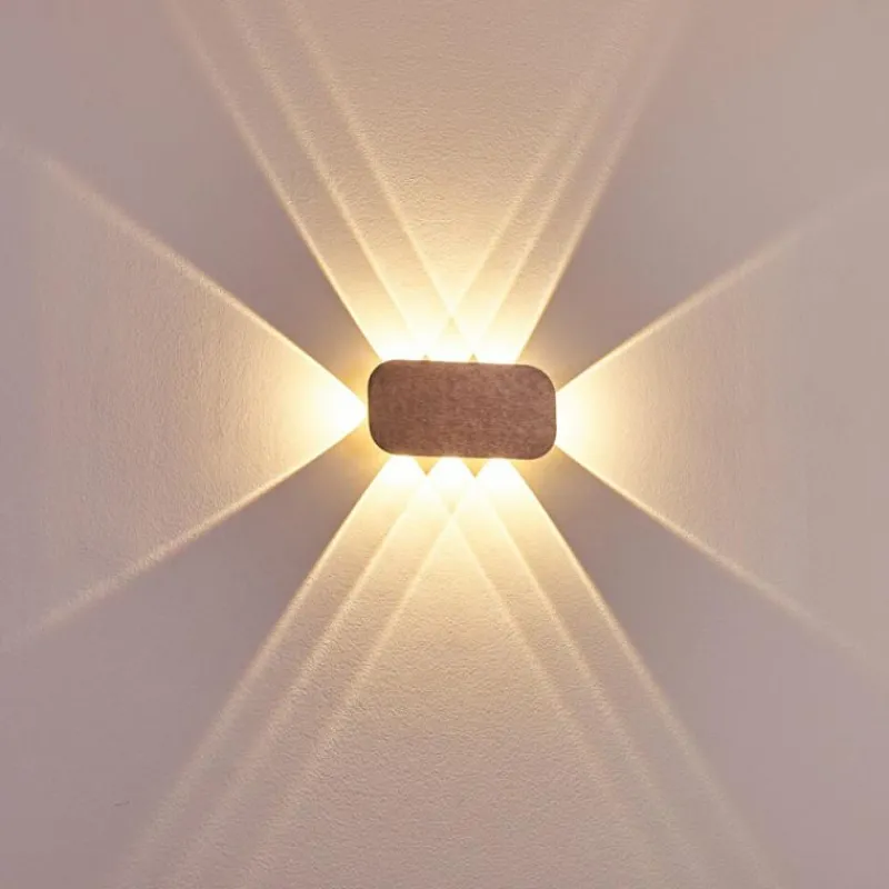 Lampes Dorées-hofstein Applique murale Homad LED Or rose, Blanc, 1 lumière