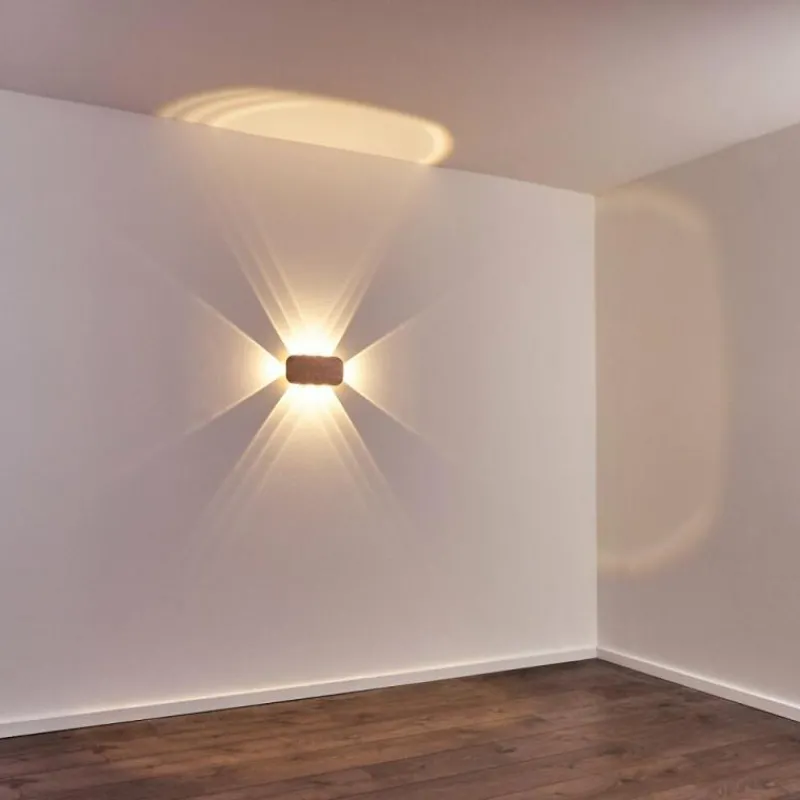 Lampes Dorées-hofstein Applique murale Homad LED Or rose, Blanc, 1 lumière