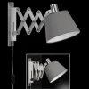 Lampes En Tissu-Luminaires Fischer & Honsel Applique murale Honsel Ares Nickel mat, 1 lumière