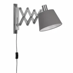 Lampes En Tissu-Luminaires Fischer & Honsel Applique murale Honsel Ares Nickel mat, 1 lumière