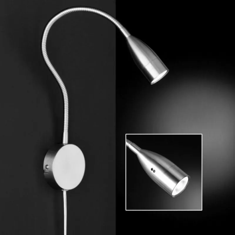 Luminaires Fischer & Honsel Applique murale Honsel Sten LED Nickel mat, 1 lumière* Éclairage Led