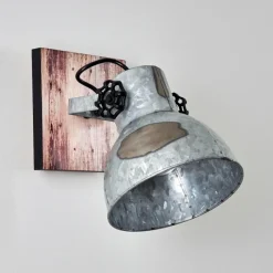 Lampes Vintages & Rétros-hofstein Applique murale Hora Bois clair, Argenté, 1 lumière