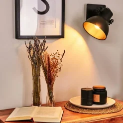 Lampes Industrielles-hofstein Applique murale Hora Noir, 1 lumière