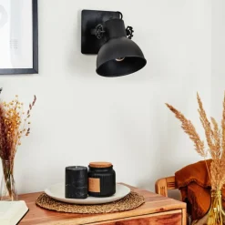 Lampes Industrielles-hofstein Applique murale Hora Noir, 1 lumière