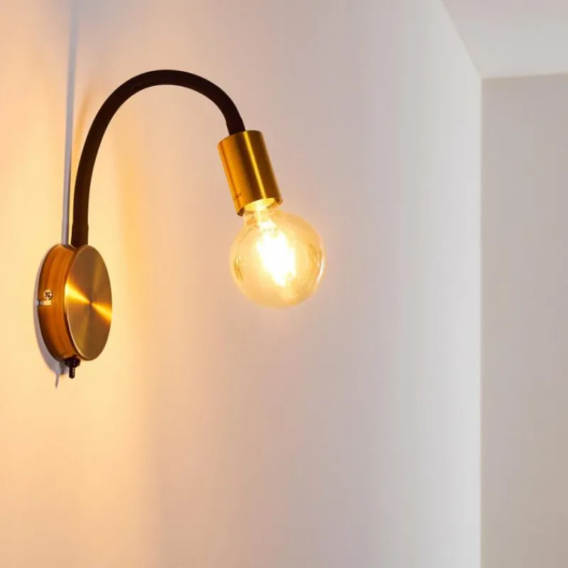 Lampes Dorées-hofstein Applique murale Hovslund Or, Noir, 1 lumière